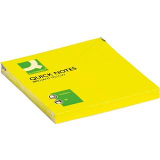 👉 Neongeel geel stuks gekleurde notes Q-CONNECT Quick Notes, ft 76 x mm, 80 vel, 5706003105142