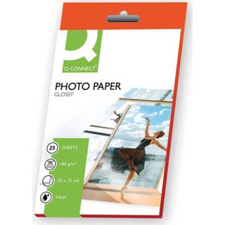 Fotopapier wit stuks Q-CONNECT fotopapier, ft 10 x 15 cm, 180 g, pak van 25 vel 5705831019058