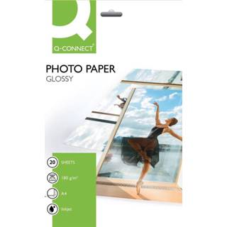 👉 Fotopapier wit stuks Q-CONNECT fotopapier, ft A4, 180 g, pak van 20 vel 5705831011038