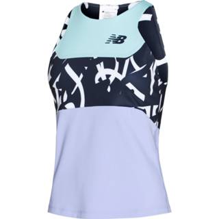 👉 Tanktop m mauve vrouwen New Balance Printed Tournament Keyhole Dames