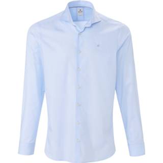 👉 Overhemd blauw katoen 100% streepdessin Pure