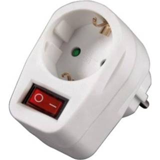 Stekkerdoos wit kunststof kinderen Stekkerdoos/stroom adapter met switch/kinder beveiliging