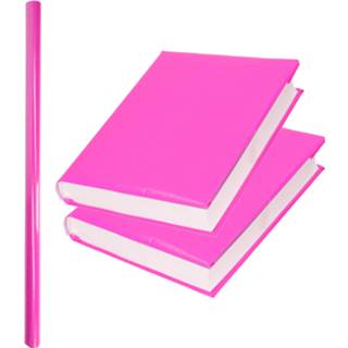 Kaftpapier roze papier 1x rol schoolboeken 200 x 70 cm