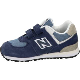 👉 Klitte band schoenen leer jongens blauw New Balance 574 klittenbandschoenen 8720251370395
