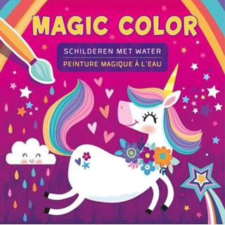 👉 Kleur boek stuks active Kleurboek - Schilderen met water Magic color unicorn 9789044755473