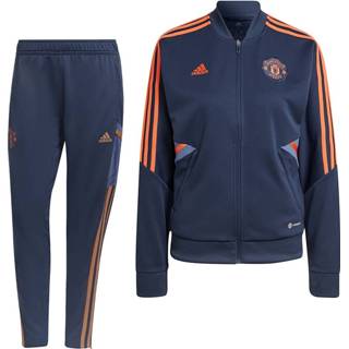 👉 Trainingspak blauw trainingspakken mannen vrouwen Adidas Manchester United Full-Zip 2022-2023 Dames