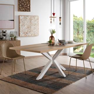 👉 Eettafel gemelamineerd naturel Kave Home 'Argo' 160 x 100cm, kleur 8433840546797