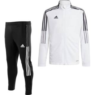 👉 Trainingspak wit zwart trainingspakken kinderen Adidas Tiro 21 Full-Zip Kids