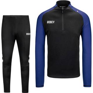 👉 Trainingspak zwart blauw trainingspakken Robey Performance Half-Zip Royal