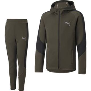 👉 Hoodie zwart grijs trainingspakken kinderen PUMA Evostripe Full-Zip Trainingspak Kids