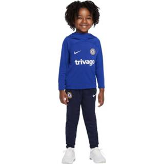 👉 Trainingspak blauw trainingspakken kinderen peuters Nike Chelsea Academy Pro Hooded 2022-2023 Kids Kleuters Donkerblauw