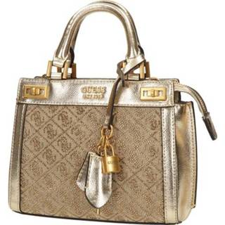 👉 Mini satchel kunstleder vrouwen goud Guess Katey handtas 8720251552364