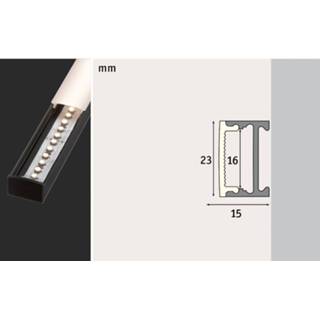 👉 Zwart wit Paulmann Square profiel, zwart, diffusor wit, 1m 4000870789049