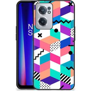 👉 Houten blok OnePlus Nord CE2 Backcover Blokken Kleurrijk 8720632737526