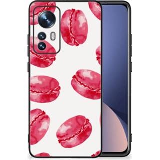 👉 Coverhoes roze Xiaomi 12 | 12X Back Cover Hoesje Pink Macarons 8720632766977