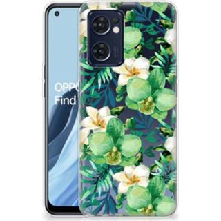 👉 Orchidee groen OPPO Reno 7 5G | Find X5 Lite TPU Case 8720632825223