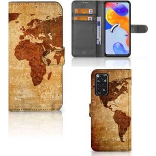 👉 Flipcover Xiaomi Redmi Note 11 Pro 5G/4G Flip Cover Wereldkaart 8720632312129