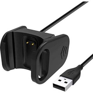 Oplaadkabel zwart active Case2go - geschikt voor Fitbit Charge 3 USB-kabel 1.0 meter 8719793162193