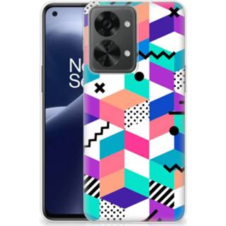 👉 Houten blok OnePlus Nord 2T TPU Hoesje Blokken Kleurrijk 8720632797186