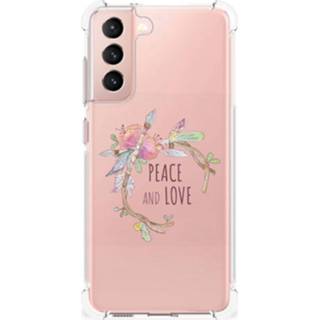 👉 Bumper hoesje Samsung Galaxy S21 FE Stevig Boho Text 8720632476777