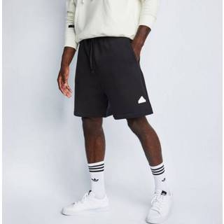 👉 Korte broek Katoen Fleece s mannen zwart Adidas Sportswear - Heren Broeken 4065429953579