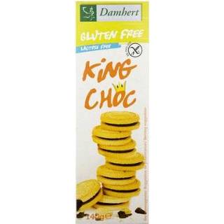 👉 Koekje Damhert King chocolade koekjes lactose vrij 140g 5412158028679