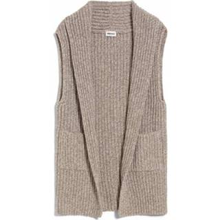 👉 ARMEDANGELS - Women's Miekaa Leopard - Wollen bodywarmer maat XXL, bruin