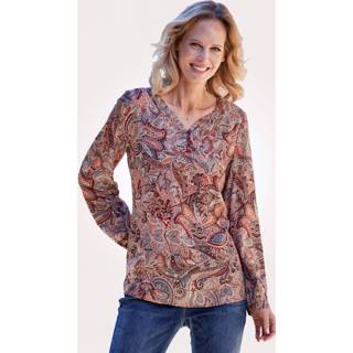 👉 Blouse met paisleyprint MONA Terracotta/Grijs