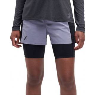 👉 On - Women's Active Shorts - Hardloopshort maat XL, granite /zwart