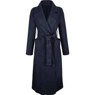 👉 Mantel marine effen vrouwen mannen in elegante look MONA 4055708887398
