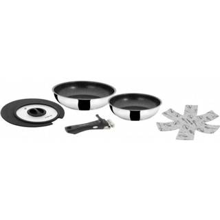 👉 Koekenpan grijs Brunner - Academy Double Pan Set maat Ø 22 cm & 20 cm, 8022068083551