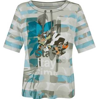 👉 Shirt met sierkoordje aan de ronde hals Rabe Lichtblauw/Riet