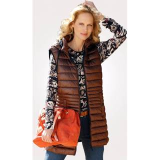 👉 Bodywarmer in modieus lang model Barbara Lebek Roest