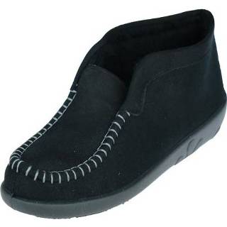 👉 Pantoffels zwart textiel microvelour damesschoenen vrouwen Rohde Pantoffel 4056731122692