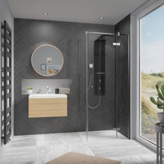 👉 Douchecabine Ben Vivid rechtsdraaiend 90x90cm Geborsteld nickel 8714176044141