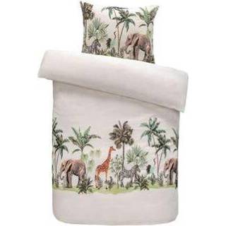 👉 Comfort dekbedovertrek Job dieren - off-white - 140x200 cm - Leen Bakker