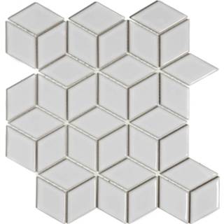 👉 Kubus wit keramiek glanzend paris The Mosaic Factory mozaïek tegels 27x31 8719699052062