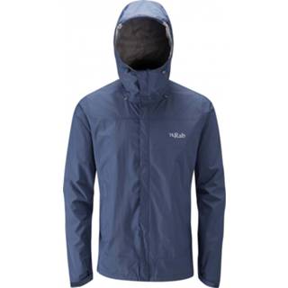 👉 Blauw l mannen Rab - Downpour Jacket Hardshelljas maat L, 821468811829