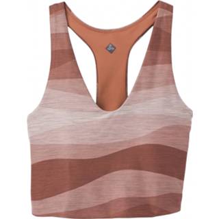 👉 Prana - Women's Momento Crop Top Print - Sportbeha maat M, bruin