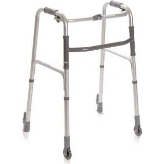 👉 Opvouwbaar looprek active Moretti met zelfvergrendelingssysteem - 2 wielen en tips