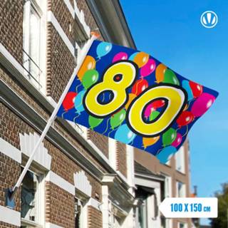 👉 Vlag active Verjaardag 80 100x150cm 7424953496438