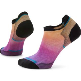 👉 Smartwool - Women's Run Zero Cushion Ombre Print Low Ankle - Hardloopsokken maat L, zwart