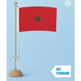 👉 Tafel vlag active Tafelvlag Marokko 10x15cm | met standaard 7424948875835