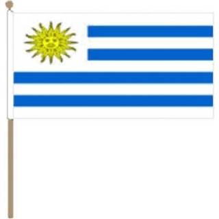 👉 Zwaai vlag stof active Zwaaivlag Uruguay 15x22,5cm | 7435127328349