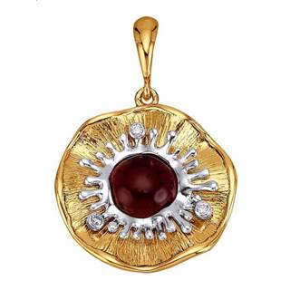 👉 Hanger met toermalijn en diamanten Diemer Farbstein Geelgoudkleur