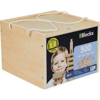 👉 Bblock houten bouw Bblocks in Kist (500 stuks) 8718182370676