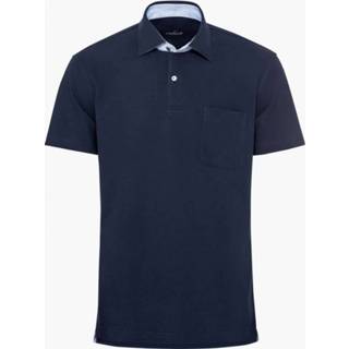 👉 Polo shirt donkerblauw blauw Van Laack Tailor Fit donkerblauw, Effen 4030826040931