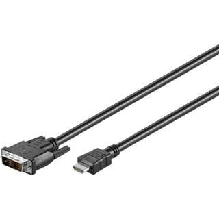 👉 Zwart kunststof wit mannen Goobay DVI-HDMI kabel High Speed - HDMI-A (mannelijk) HDMI 1.4 1 meter 4040849505799