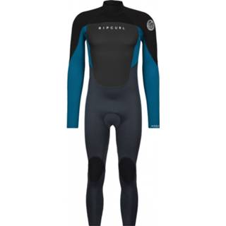 👉 Steamer mannen zwart blauw Rip Curl - Omega 4/3 GB Back Zip Wetsuit maat M Long, zwart/blauw 9353970983080