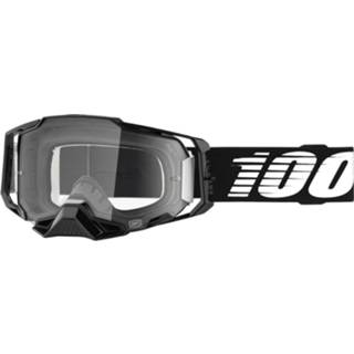 👉 Lens zwart One Size 100% ARMEGA Goggle Black - Clear Fietsbrillen